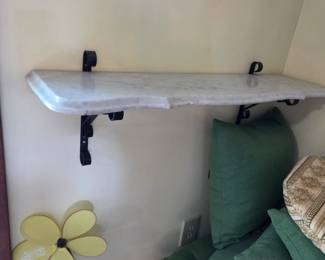 #216	Marble Display Shelf  (1" Thick) w/Metal supports - 34x9	 $30.00 
