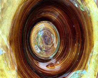 SOLD; large, swirled decor bowl