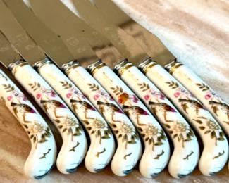 $84 - Set of 7 English Porcelain Knives