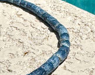$30; blue coral necklace