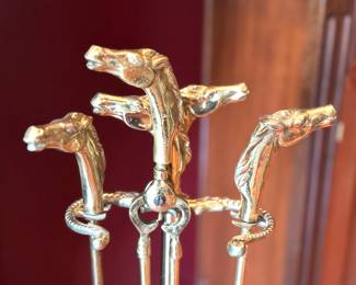 $300 - Vintage Brass Fireplace Tools - Complete set found on 1st Dips for $950