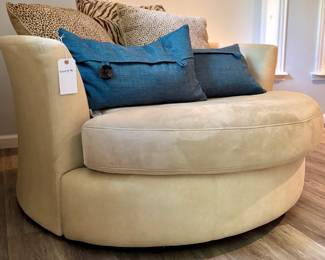 $400. Swivel pod chair. 57" x 57" x 30".