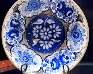 $48. Polish pottery, Wloclawek large bowl. 12"
