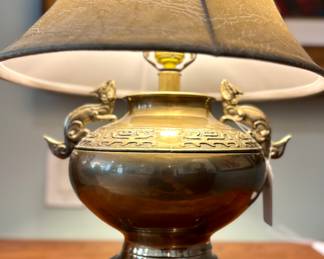 $260 - Pair Samovar Lamps (1 damaged leg) - 19" High