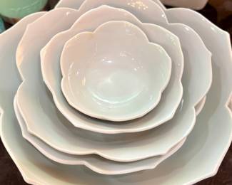 SOLD--Set of 6 Petal Bowls 
