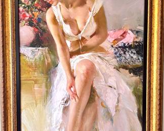 $1200. 'Angelica' limited edition giclee on canvas by Pino. 31" x 50"