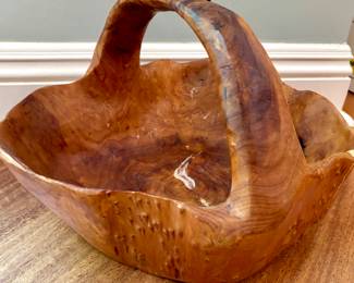 SOLD - Artisan Carved Wooden bowl