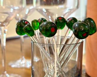 $30. Set of 11 vintage appetizer picks.