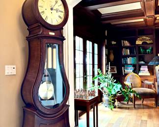 $3300 Howard Miller Scandinavian style Grandfather clock; 12L x 20W x 88H