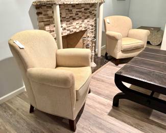 $200 ea. Cream Color Accent chairs - some wear noted - 34" x 30" x 38"