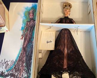 Nolan Miller Barbie with art