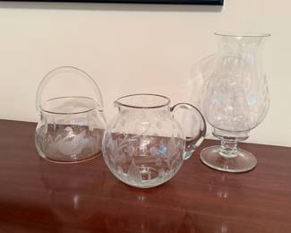 Vintage Etched Crystal