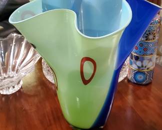 Large Art Glass Vase
