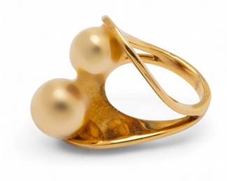 Lot 10 | Cartier (Paris) Split Shank with Beads 18kt Yellow Gold Ring 4.5 9.8 g