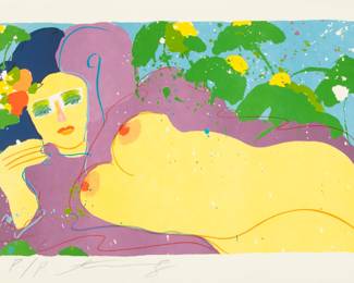 Lot 1012 | Walasse Ting (American/chinese, B. 1929-2010) Lithograph in Colors on Wove Paper, 'Grape Flavor', H 17.75" W 26.5"