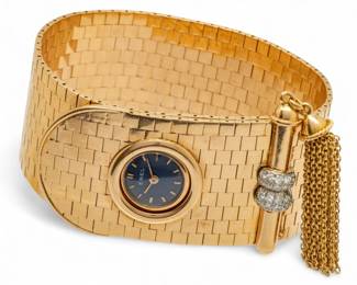 Lot 4 | Ebel (French) 750 (18K) Yellow Gold Mesh Bracelet with Watch 112 g