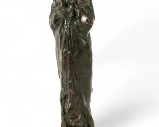 Lot 1043 | Paul Suttman (American, 1933-1993) Bronze Sculpture, Ca. 1967, 'Justine Standing', H 16.75" W 4.5" L 8"