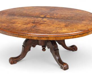 Lot 1068 | English Georgian Burl Walnut Coffee Table 18th C., H 18" W 38" L 48"