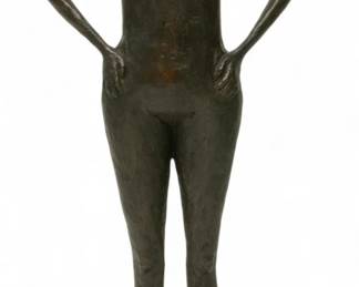 Lot 1042 | Arthur Schneider (American, 1929-1996) Bronze Sculpture, Standing Female Figure H 25.75" W 10" Depth 4.75"