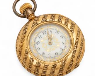 Lot 53 | Waltham Watch Company 14k Gold Lady's Pocket Watch Dia. 1.2" SN: 6648542