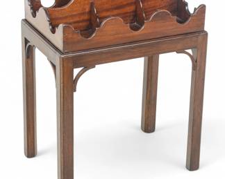 Lot 1087 | George III English Mahogany Butler's Table, 18th C., H 27" W 14" L 20"