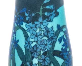 Lot 1036 | Kataro Shirayamadani for Rookwood Pottery Glazed Pottery Vase 1923, 'Hyacinths', H 13.75" Dia. 6"