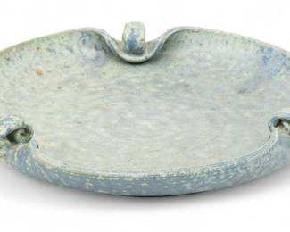 Lot 1039 | Arne Bang (Denmark, B. 1901-1983) Matt Glazed Ceramic Three Handled Bowl H 2" Dia. 9.5" 1 PC