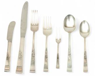 Lot 75 | Reed And Barton (American) Sterling Silver Flatware 'Classic Rose', 86 PCS