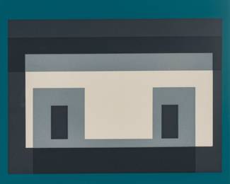 Lot 1005 | Josef Albers (AMERICAN/GERMAN, 1888-1976) Silkscreen on Wove Paper 'Variant IV (from Ten Variants)', H 11" W 11.75" Frame Size: H 19" W 19"