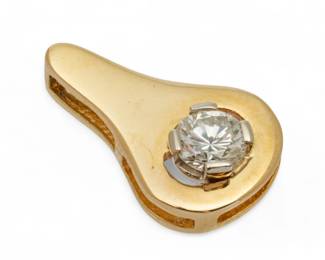 Lot 50 | Diamond Pendant, Approx. .70pts. H .7" 7 g
