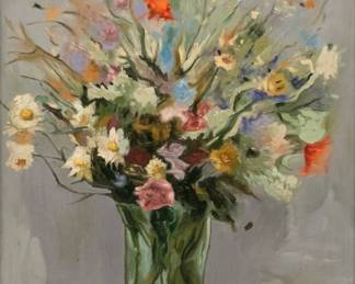 Lot 1001 | Marcel Dyf (French, 1899-1985) Oil on Canvas 'Still Life of Flowers in a Vase', H 30" W 26" Frame Size: H 35" W 30"