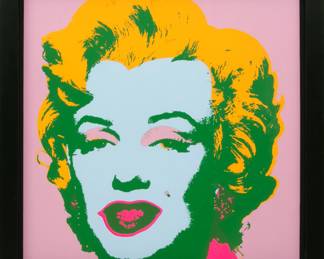 Lot 1003 | After Andy Warhol (American, 1928-1987) Sunday B.Morning Screenprint in Colors on Museum Board 'Marilyn Monroe', H 35" W 35" Frame Size: H 41.75" W 41