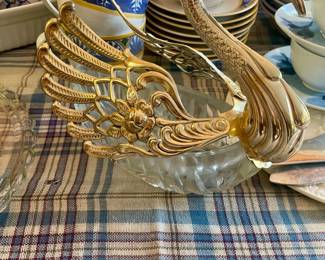 Mid Century silver plated Swan