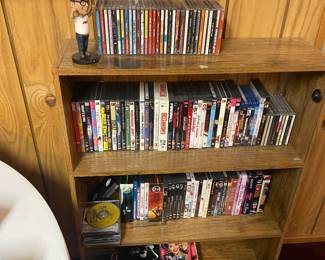 DVDs, movies, cds