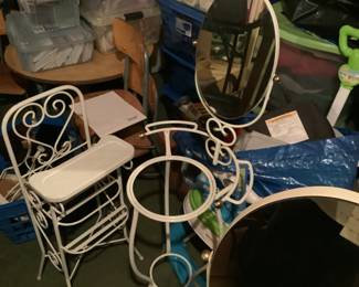 Vintage doll metal high chairs