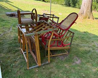 Metal and rattan furniture