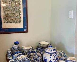 blue transferware