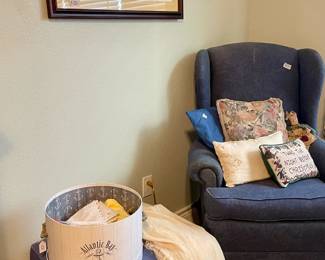 denim chair and stool