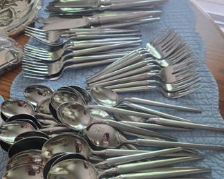 Set of stainless silverware