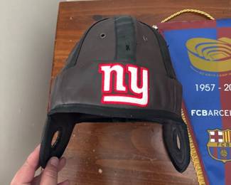 vintage leather NY Giants Football Helmet