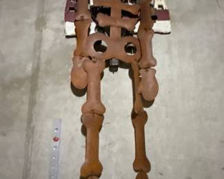 metal skeleton decor