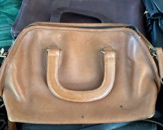vintage 80s COACH Tan Leather Bag