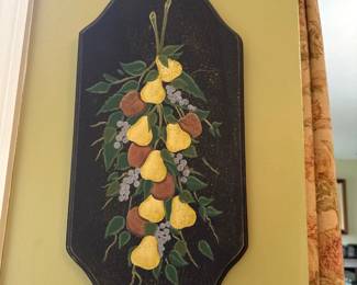 Handpainted Fruit wooden wall plaque