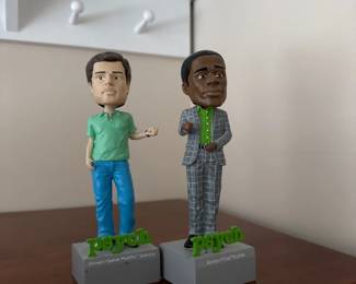 Shawn Spencer bobblehead & Burton "Gus" Guster bobblehead from TV Show Psych