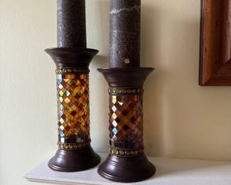 Mosaic Candle Pillars