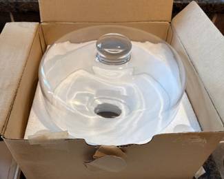 Glass Cake Plate and Dome