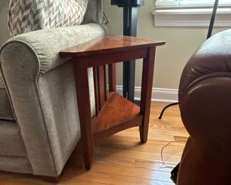 Cherry Wood Triangle End Table