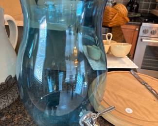 Blue Plastic Drink Dispenser