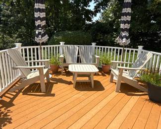 outdoor wood Adirondack chairs