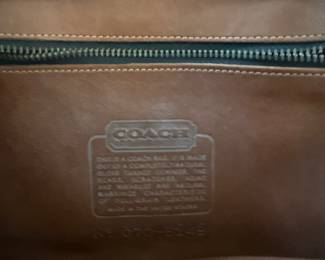 vintage 80s COACH Tan Leather Bag